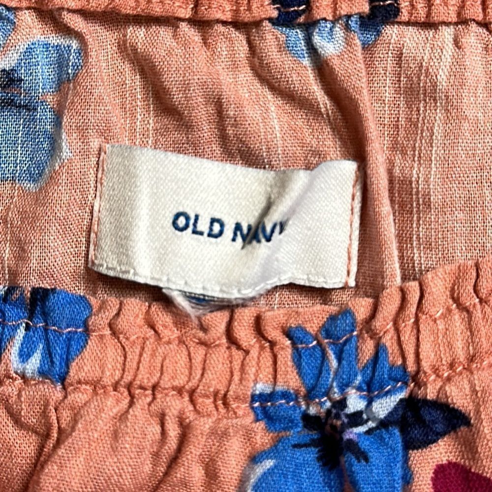 Old Navy Shirt size 8 medium Mauve Floral Long Sleeve Shirt pink - Picture 3 of 5